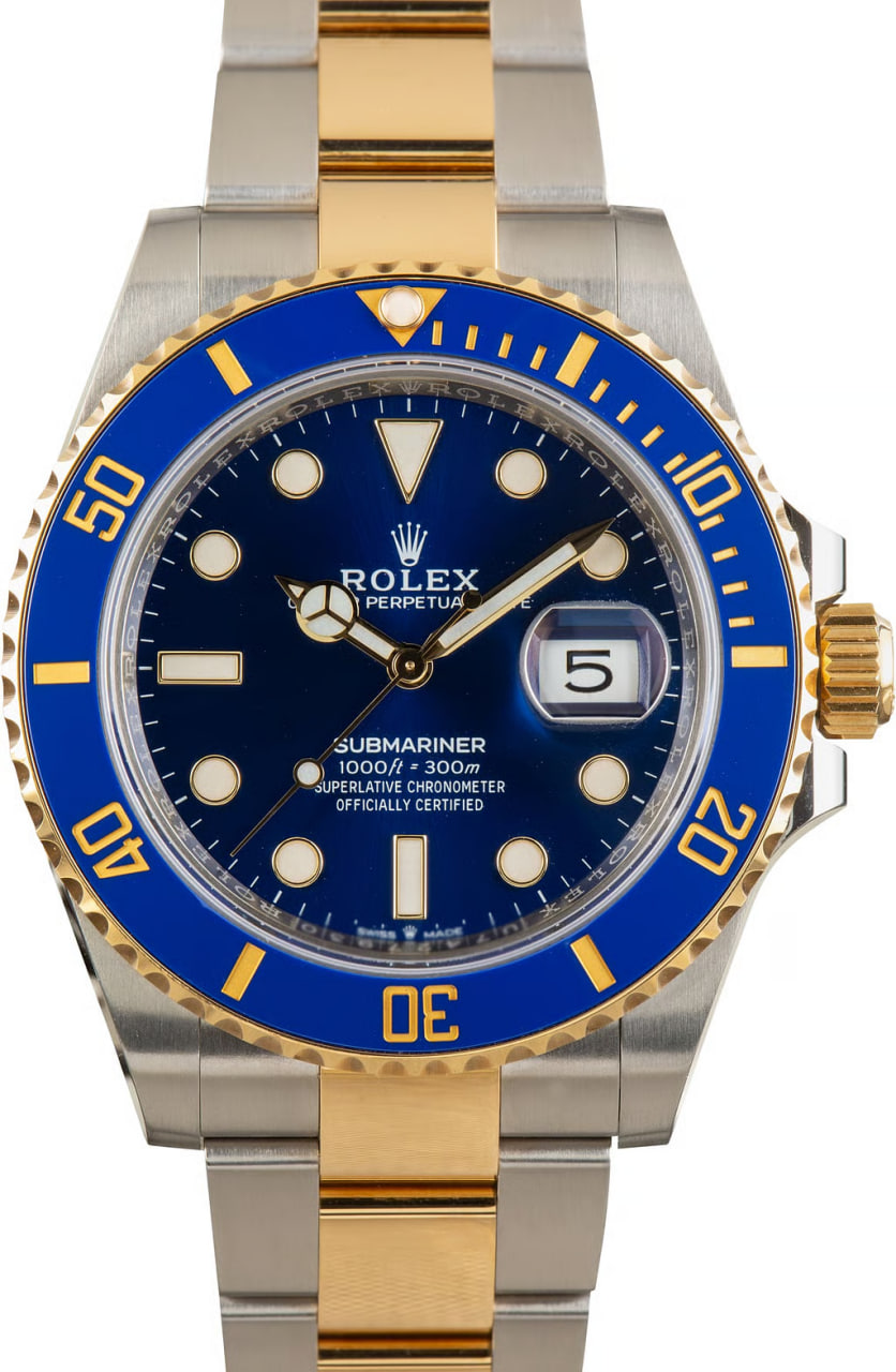 Pre-Owned Rolex Ref 126613LB Submariner Blue Dial