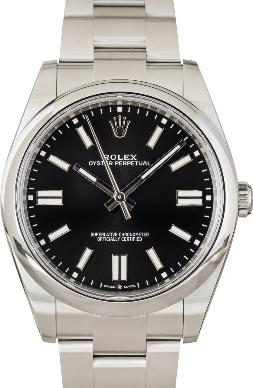 Pre-Owned Rolex Oyster Perpetual 41 Black Dial Ref 124300