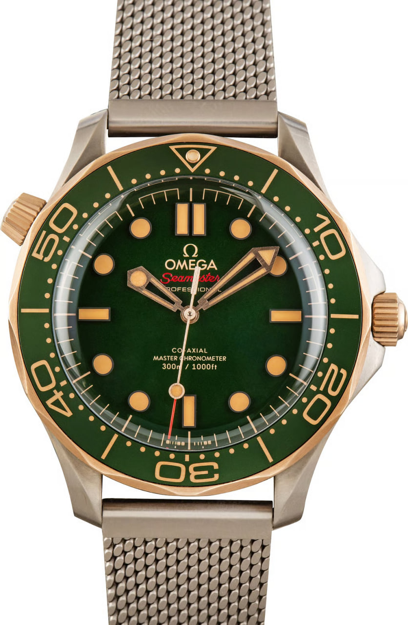 Pre-Owned Omega Seamaster Diver 300M Bronze Gold on Titanium