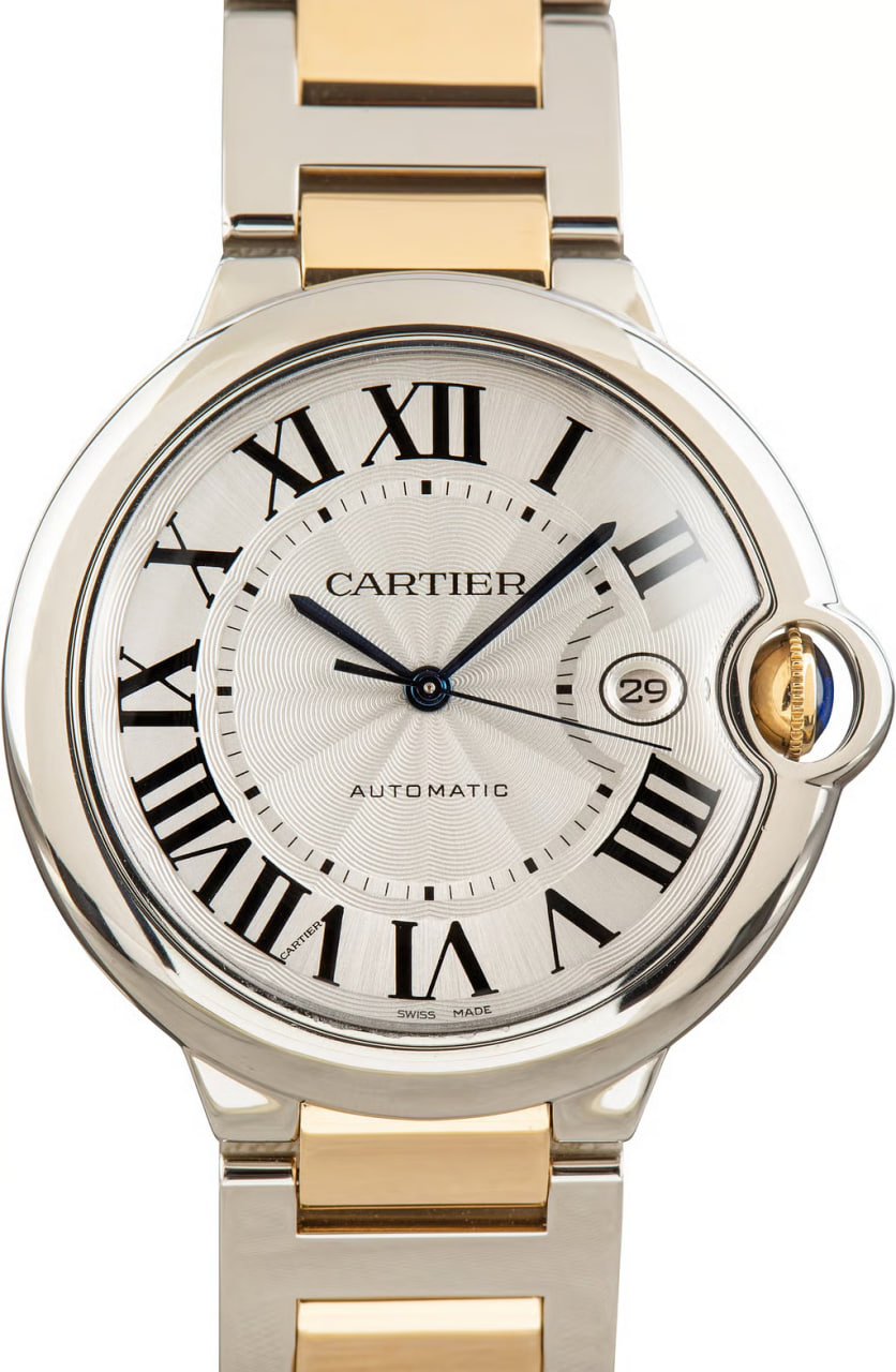 Used Cartier Ballon Bleu 42 Ref W69009Z3 Steel & Yellow Gold